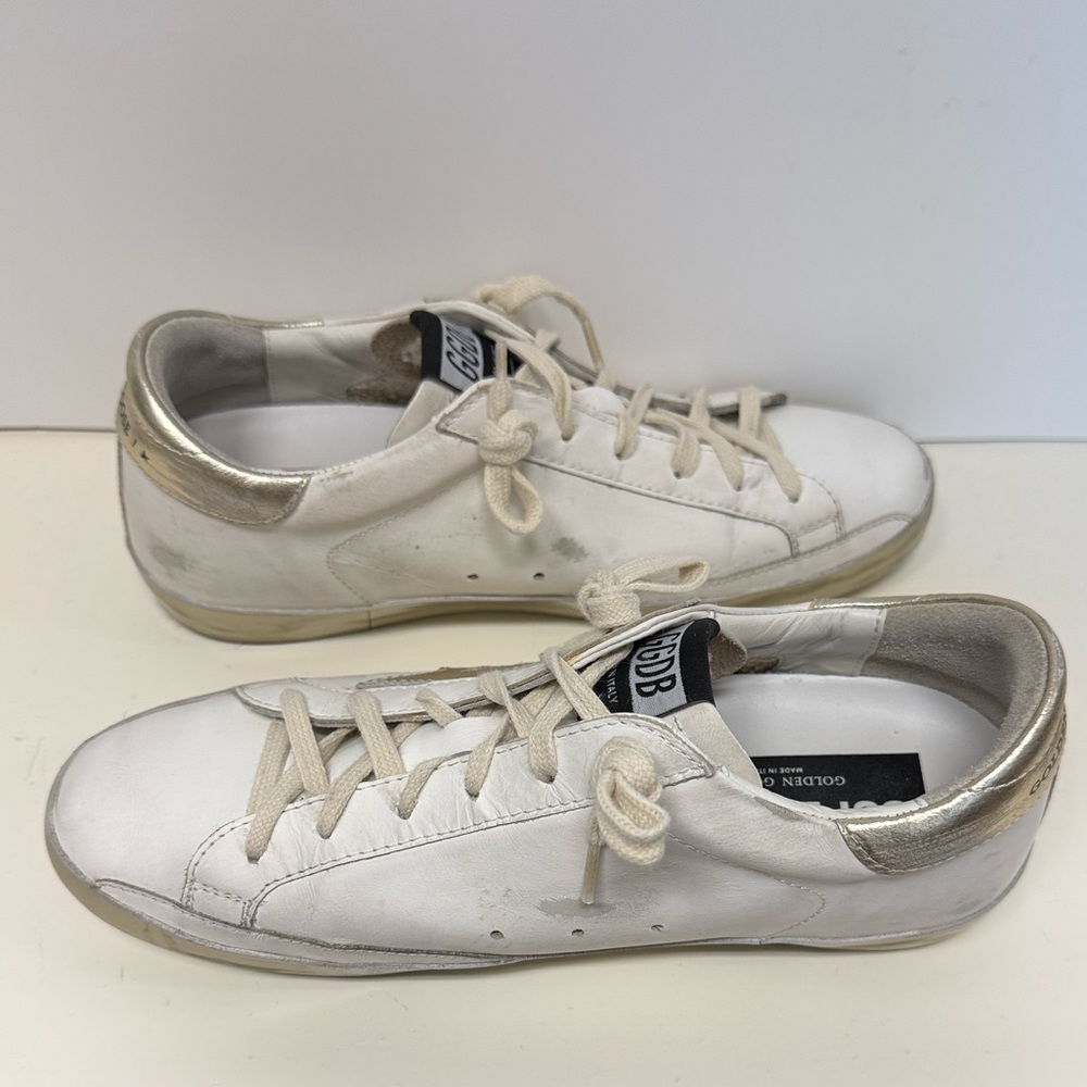 Women's Golden Goose Super-Star sneakers white / gold, size 40, excellent condit - Picture 8 of 16